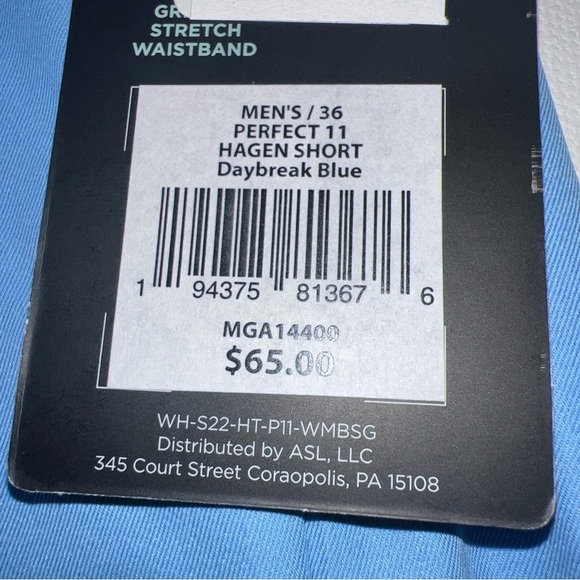 NWT $65 Men's Walter Hagen Perfect 11 Golf Shorts Size 36 11" Inseam 🏌️🔥 (T) - Picture 2 of 9